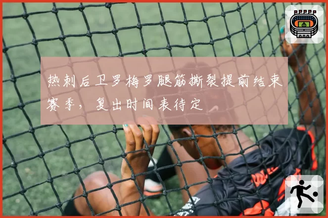 热刺后卫罗梅罗腿筋撕裂提前结束赛季，复出时间表待定